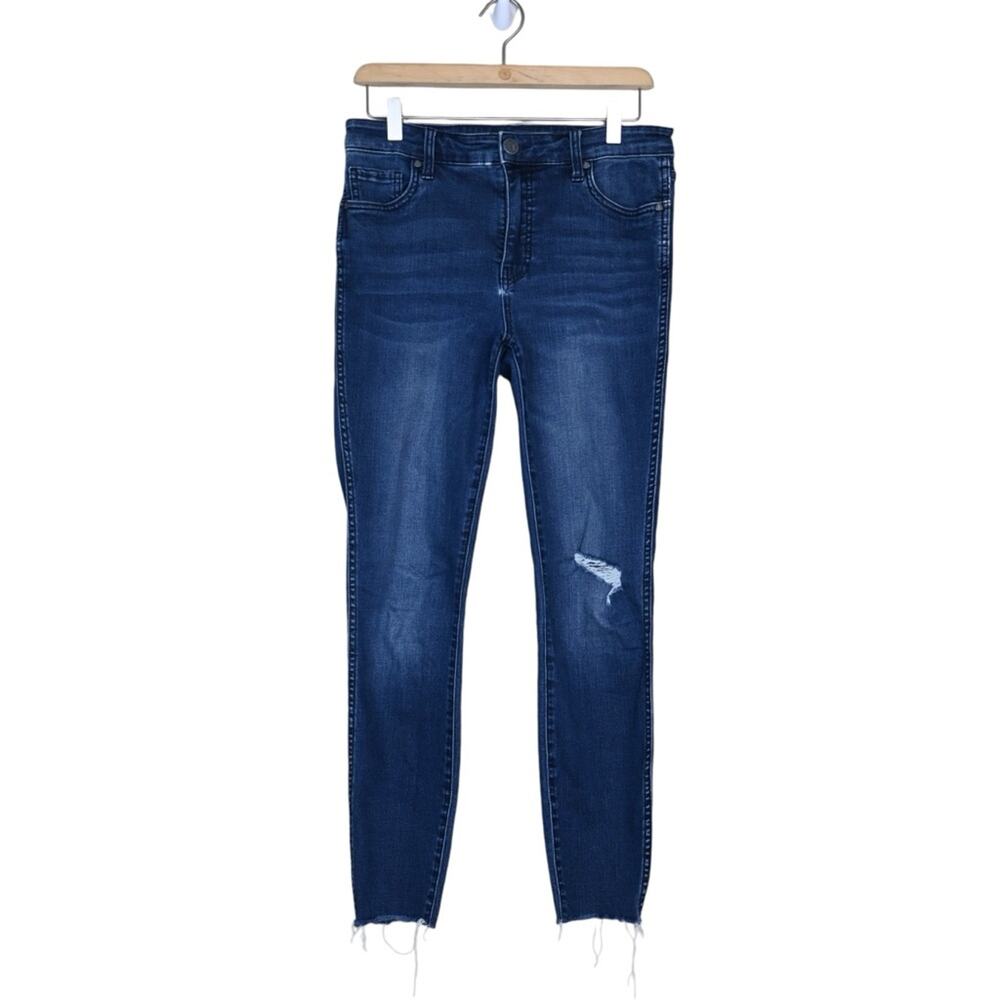 Kut from the Kloth Womens 6 Hi Waist Skinny Distressed Jean